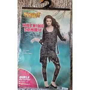 Spirit Walking Zombie Girls Size Small 4-6 Childs Halloween Costume Cosplay